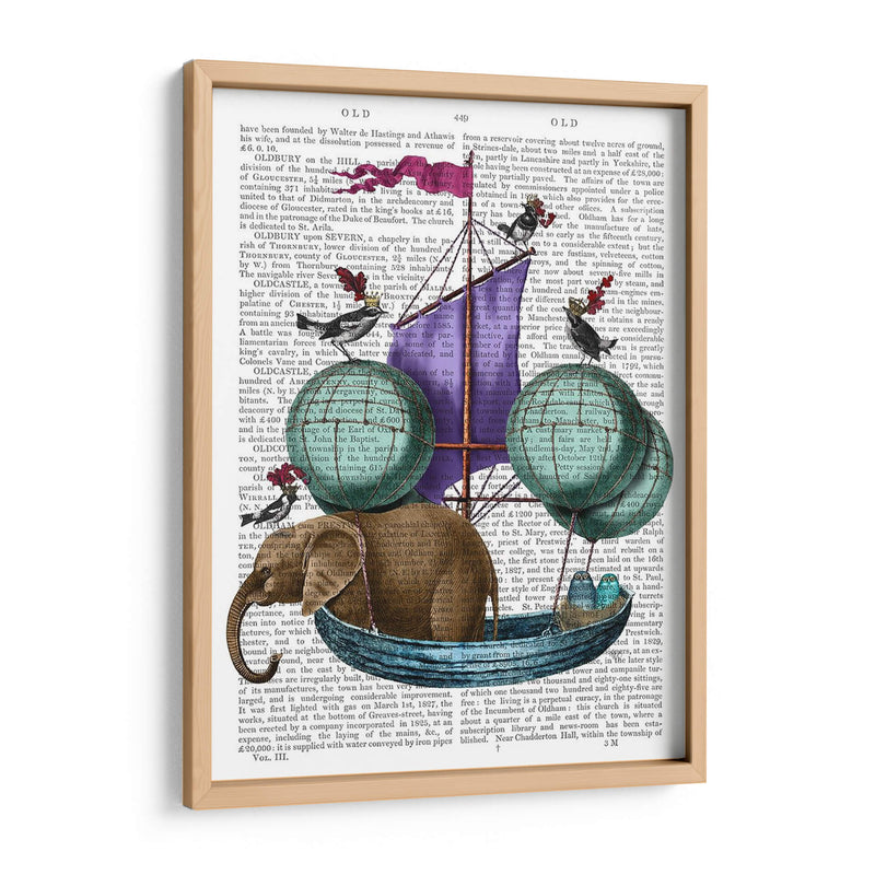 Elefante En La Aeronave - Fab Funky | Cuadro decorativo de Canvas Lab