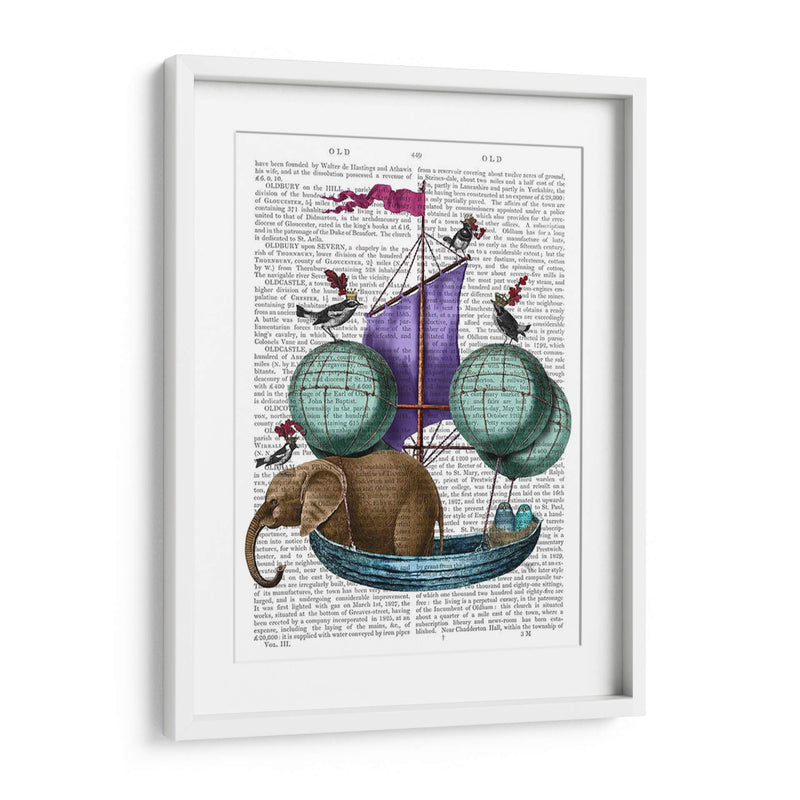 Elefante En La Aeronave - Fab Funky | Cuadro decorativo de Canvas Lab