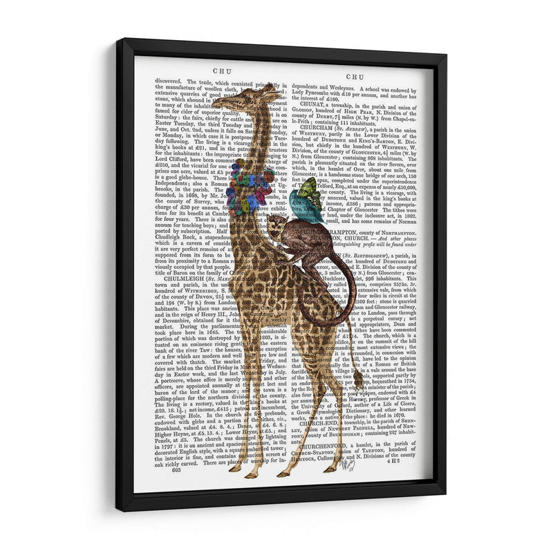 Jirafa Y Mono - Fab Funky | Cuadro decorativo de Canvas Lab