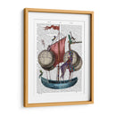 Jirafa En La Aeronave - Fab Funky | Cuadro decorativo de Canvas Lab