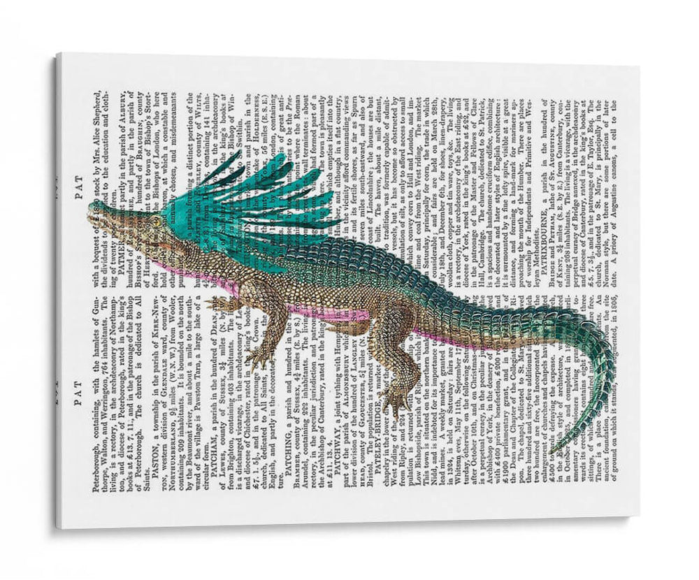 Cocodrilo Con Tocado - Fab Funky | Cuadro decorativo de Canvas Lab