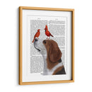 Beagle Y Cardenales Rojos - Fab Funky | Cuadro decorativo de Canvas Lab