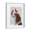 Beagle Y Cardenales Rojos - Fab Funky | Cuadro decorativo de Canvas Lab