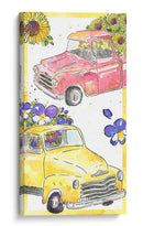 Colección De Camiones De Flores B - Catherine McGuire | Cuadro decorativo de Canvas Lab