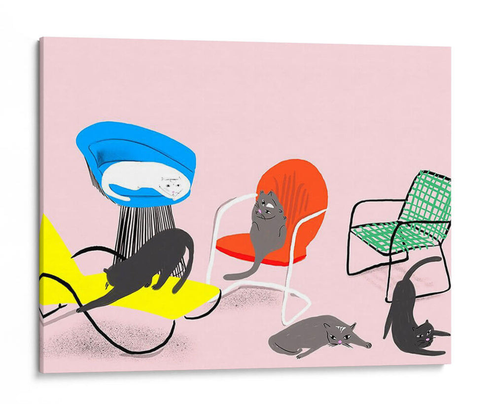 Colección De Gatos Mods A - Stephen Switzer | Cuadro decorativo de Canvas Lab