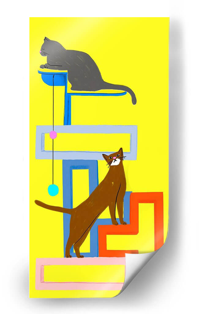 Colección De Gatos Mods B - Stephen Switzer | Cuadro decorativo de Canvas Lab