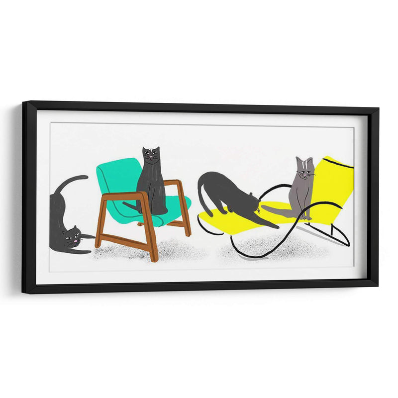 Colección De Gatos Mod - Stephen Switzer | Cuadro decorativo de Canvas Lab