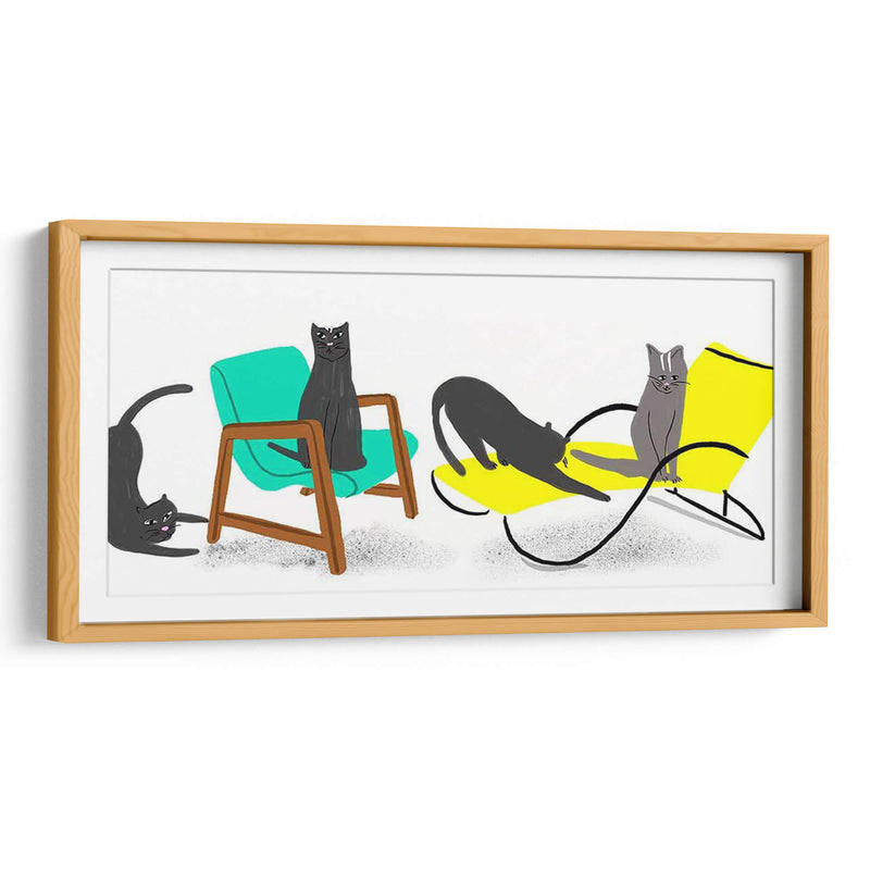 Colección De Gatos Mod - Stephen Switzer | Cuadro decorativo de Canvas Lab