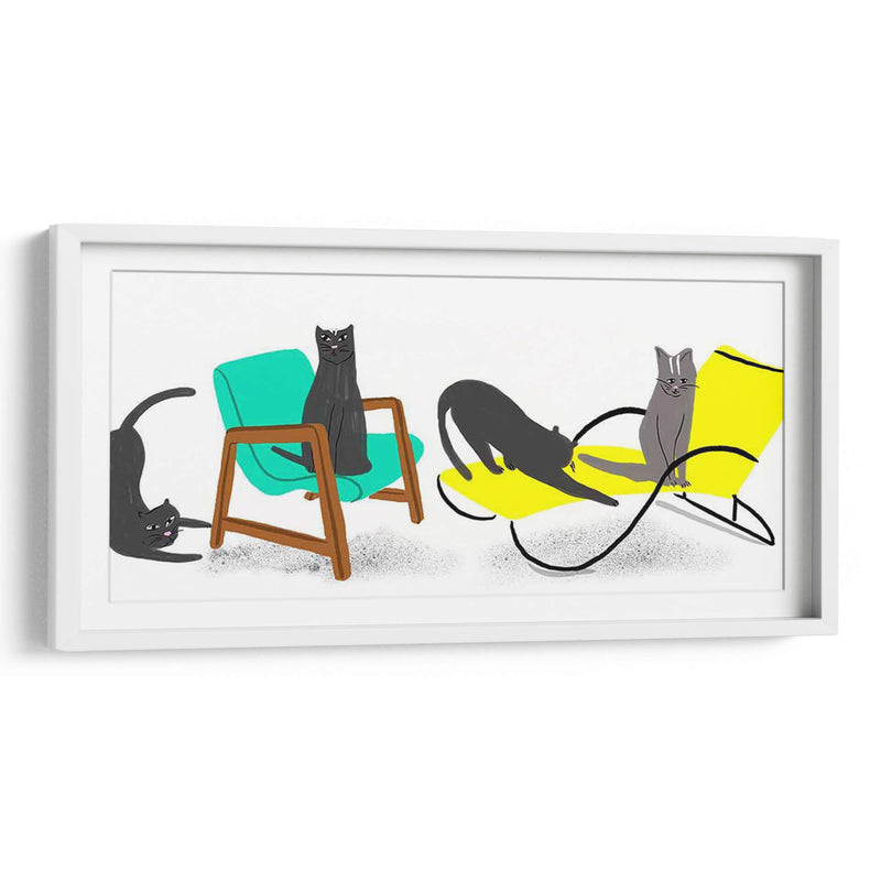 Colección De Gatos Mod - Stephen Switzer | Cuadro decorativo de Canvas Lab