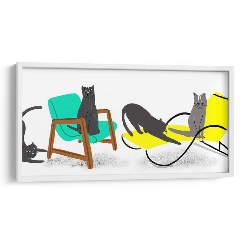 Colección De Gatos Mod - Stephen Switzer | Cuadro decorativo de Canvas Lab