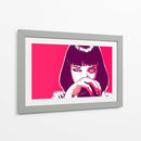 Uma Thurman en magenta | Cuadro decorativo de Canvas Lab