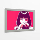 Uma Thurman en magenta | Cuadro decorativo de Canvas Lab