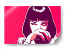 Uma Thurman en magenta | Cuadro decorativo de Canvas Lab