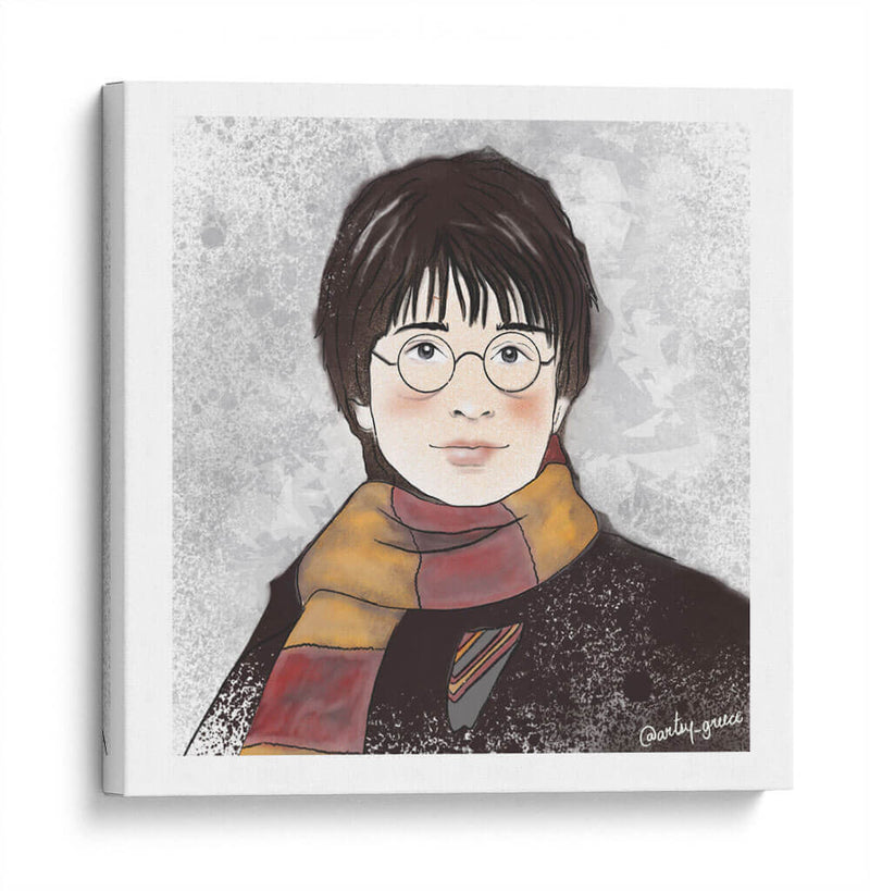 Harry Potter con bufanda - Artsy Greece | Cuadro decorativo de Canvas Lab