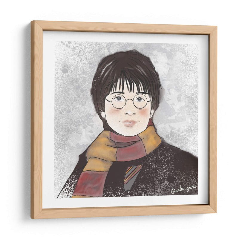 Harry Potter con bufanda - Artsy Greece | Cuadro decorativo de Canvas Lab