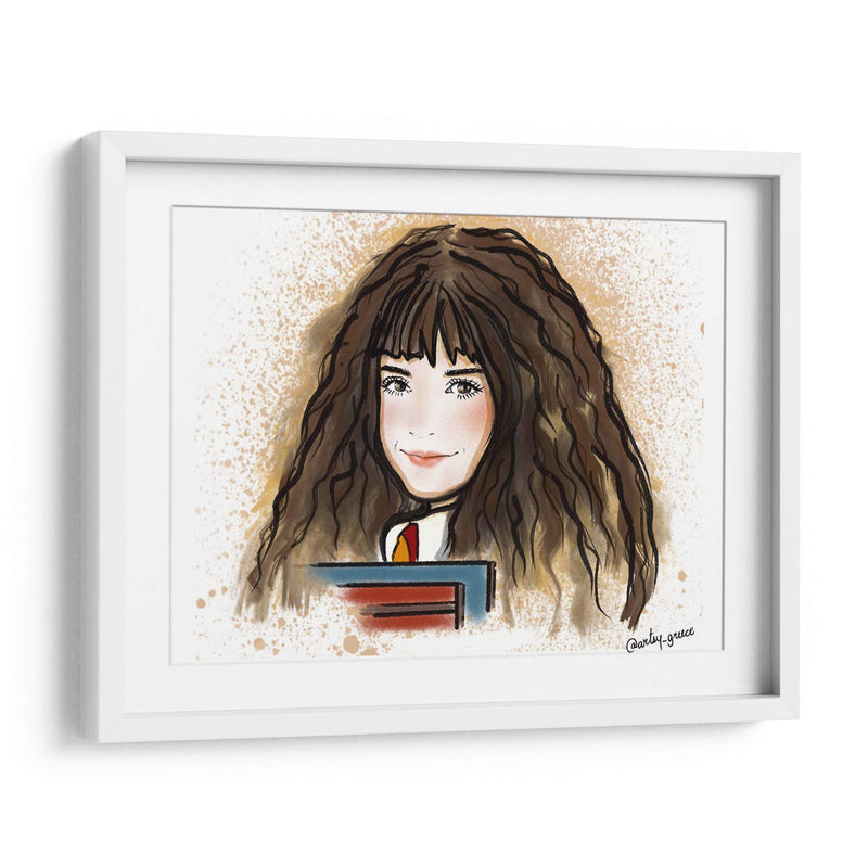 Hermione Granger con libro - Artsy Greece | Cuadro decorativo de Canvas Lab