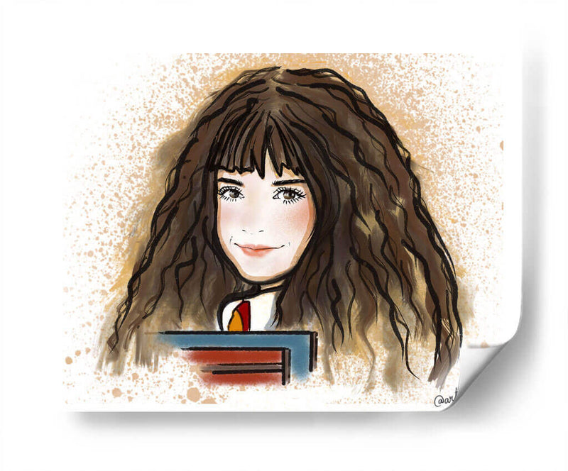 Hermione Granger con libro - Artsy Greece | Cuadro decorativo de Canvas Lab