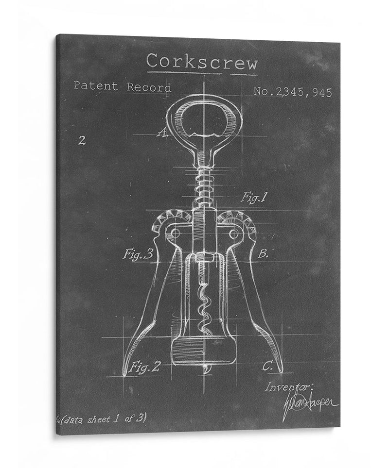 Diagrama De Sacacorchos I - Ethan Harper | Cuadro decorativo de Canvas Lab