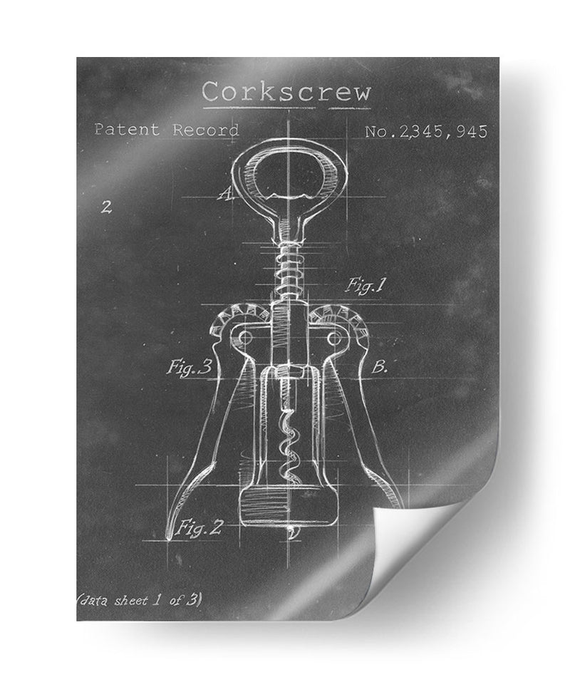 Diagrama De Sacacorchos I - Ethan Harper | Cuadro decorativo de Canvas Lab