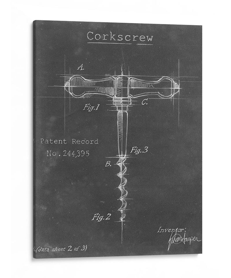 Diagrama De Sacacorchos Ii - Ethan Harper | Cuadro decorativo de Canvas Lab