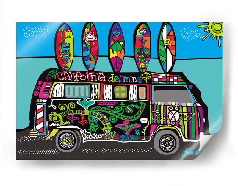 COMBI EN LA PLAYA  - Juan de Lascurain | Cuadro decorativo de Canvas Lab