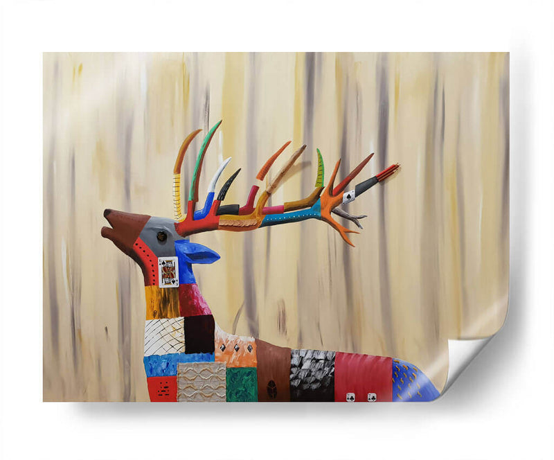 Ciervo bramando - Rodríguez Marconi | Cuadro decorativo de Canvas Lab