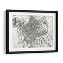 Mapa De Bw Personalizado De Roma - Vision Studio | Cuadro decorativo de Canvas Lab