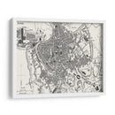 Mapa De Bw Personalizado De Roma - Vision Studio | Cuadro decorativo de Canvas Lab