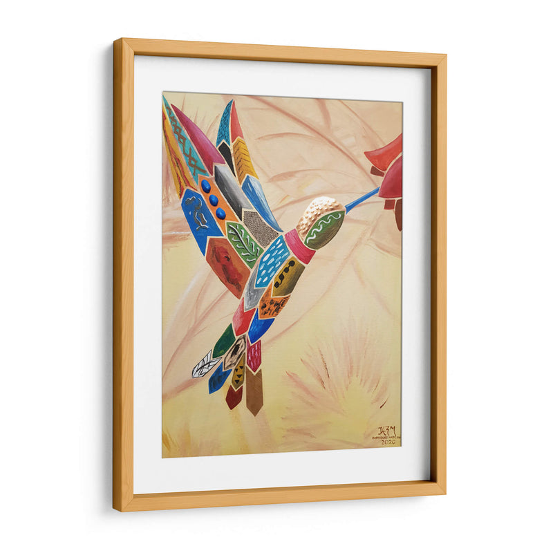 Colibrí bebiendo néctar de una flor - Rodríguez Marconi | Cuadro decorativo de Canvas Lab