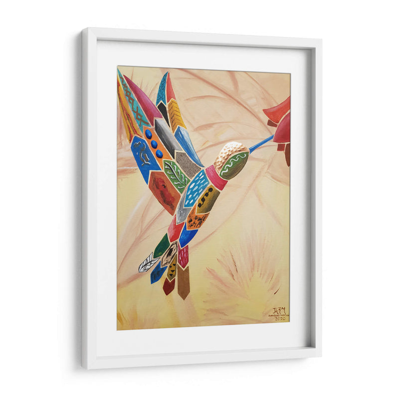 Colibrí bebiendo néctar de una flor - Rodríguez Marconi | Cuadro decorativo de Canvas Lab