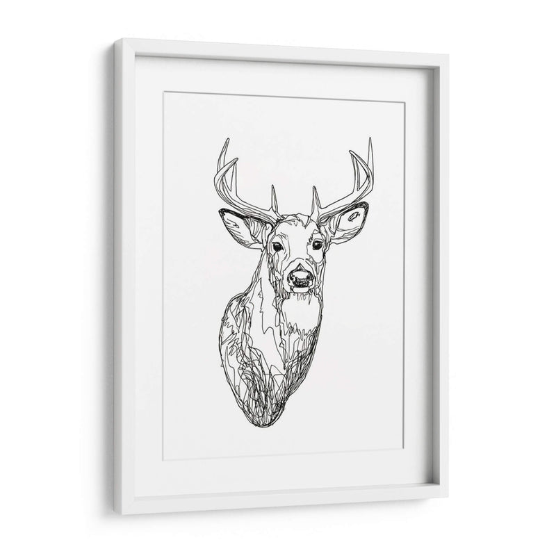 Whitetail Wireframe I - Emma Scarvey | Cuadro decorativo de Canvas Lab