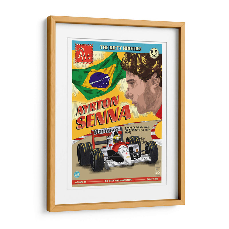 Ayrton Senna portada de cómic | Cuadro decorativo de Canvas Lab