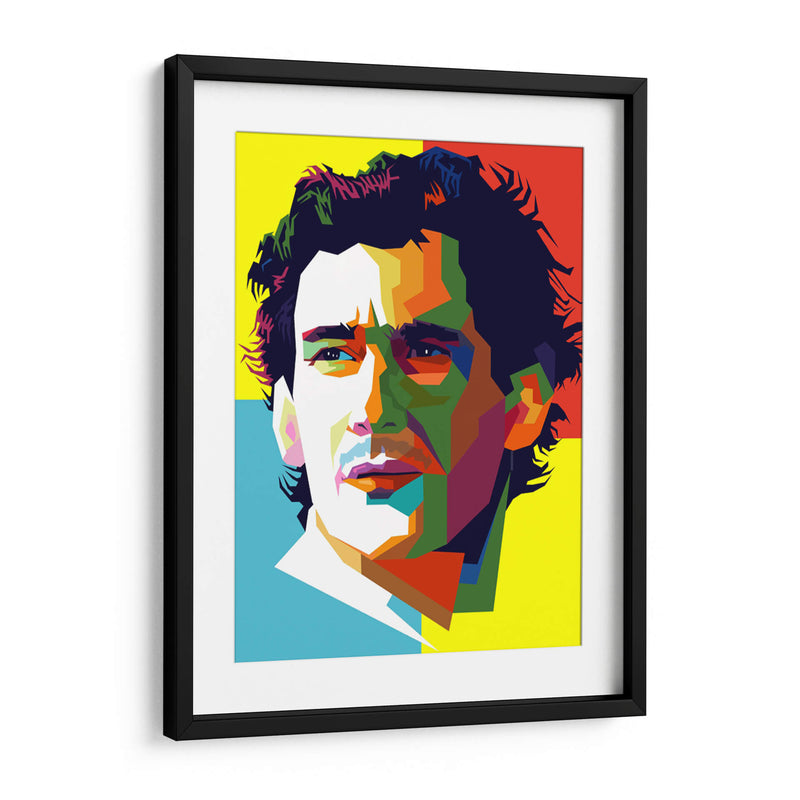 Ayrton Senna geométrico | Cuadro decorativo de Canvas Lab