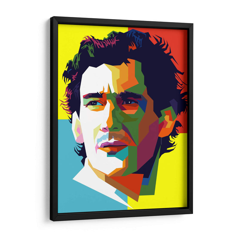 Ayrton Senna geométrico | Cuadro decorativo de Canvas Lab