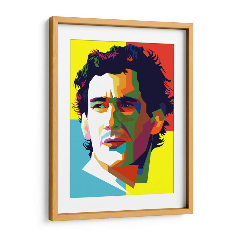 Ayrton Senna geométrico | Cuadro decorativo de Canvas Lab