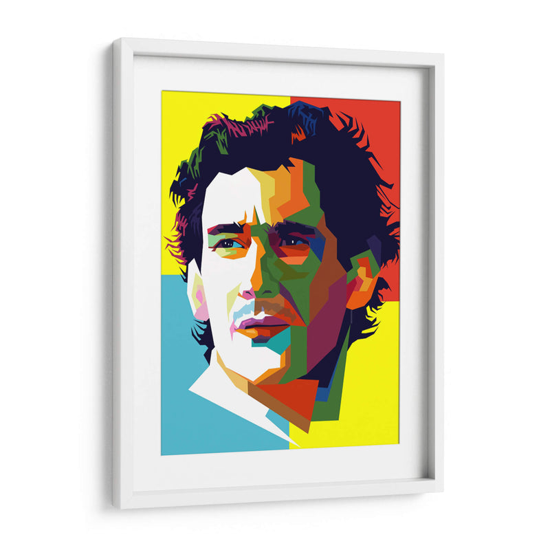 Ayrton Senna geométrico | Cuadro decorativo de Canvas Lab