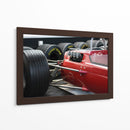 Acercamiento al automóvil de carreras | Cuadro decorativo de Canvas Lab