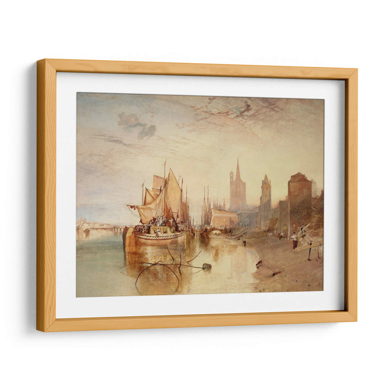 Colonia, la llegada de un barco de paquetes: Noche - Joseph Mallord William Turner | Cuadro decorativo de Canvas Lab