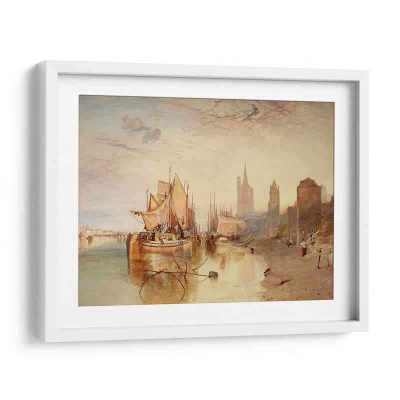 Colonia, la llegada de un barco de paquetes: Noche - Joseph Mallord William Turner | Cuadro decorativo de Canvas Lab