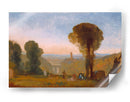 Paisaje italiano con puente y torre - Joseph Mallord William Turner | Cuadro decorativo de Canvas Lab