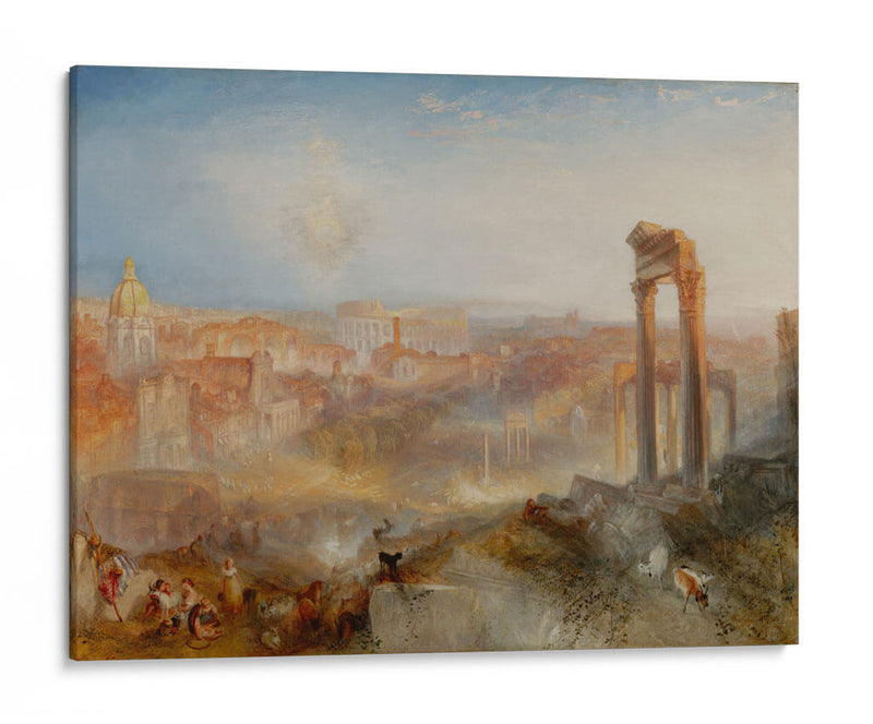 Roma moderna - Campo Vaccino - Joseph Mallord William Turner | Cuadro decorativo de Canvas Lab
