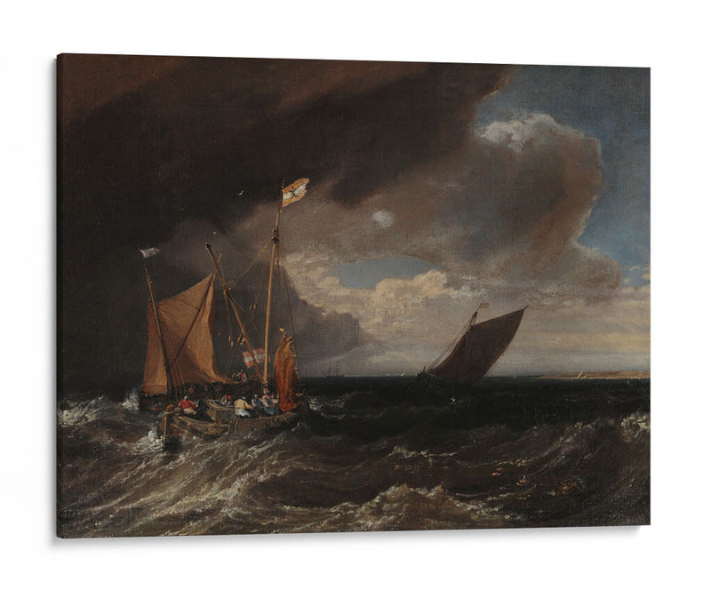 Paisaje marino con una tormenta que se avecina - Joseph Mallord William Turner | Cuadro decorativo de Canvas Lab
