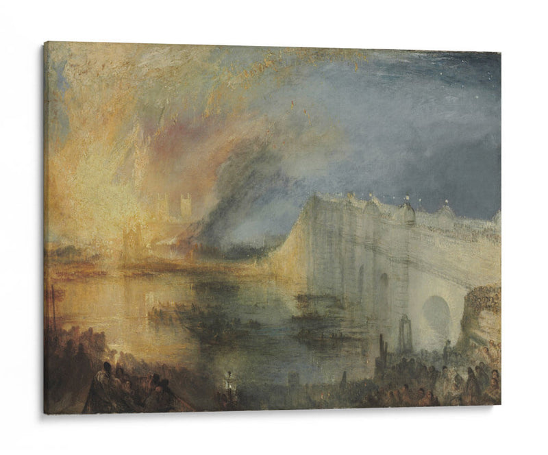 El incendio de la cámara de los lores - Joseph Mallord William Turner | Cuadro decorativo de Canvas Lab
