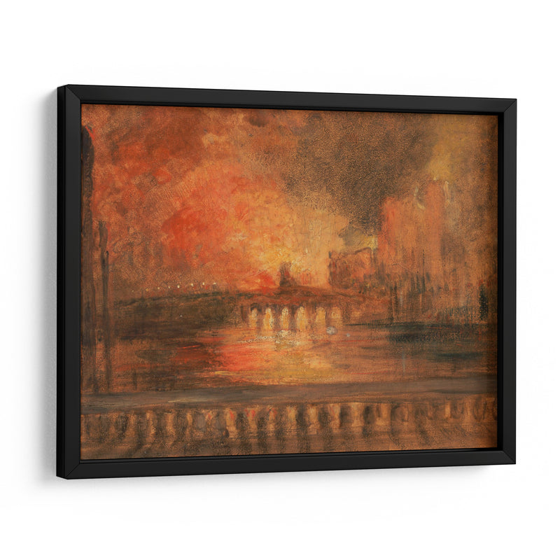 El incendio de las casas del parlamento - Joseph Mallord William Turner | Cuadro decorativo de Canvas Lab