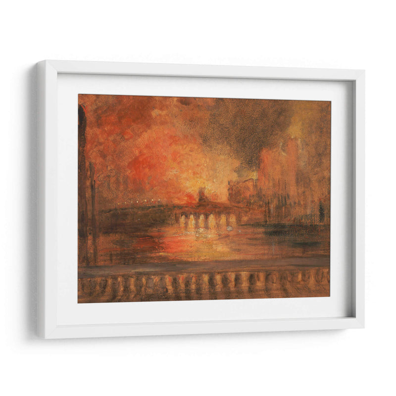 El incendio de las casas del parlamento - Joseph Mallord William Turner | Cuadro decorativo de Canvas Lab