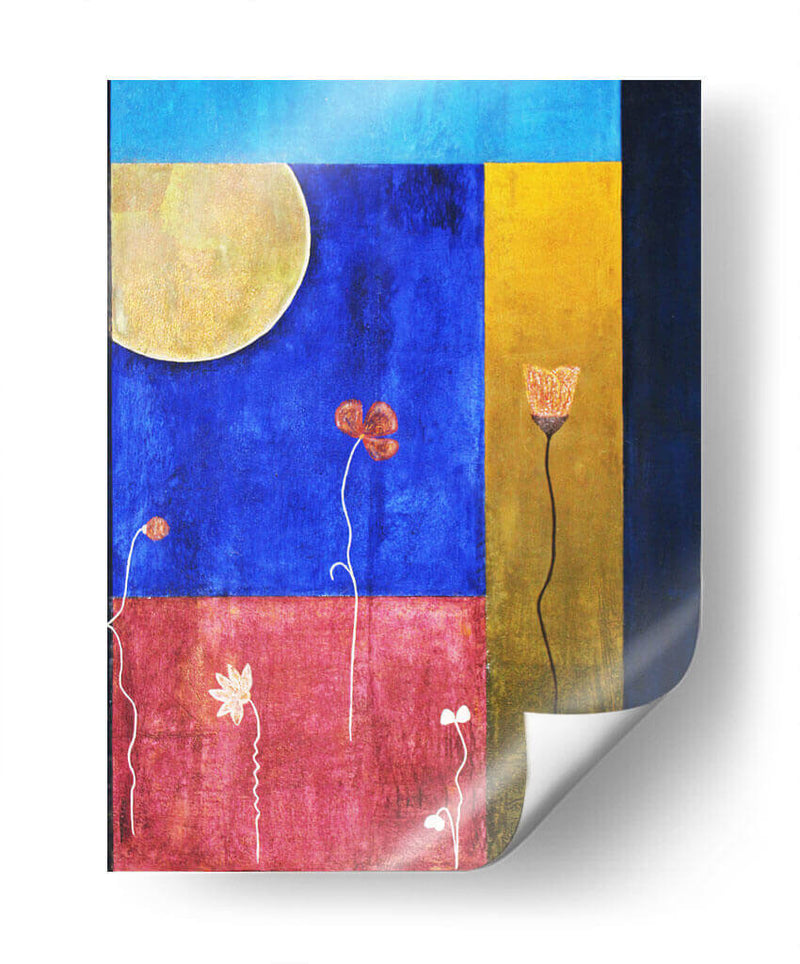 Flor y luna - Alba Derbez | Cuadro decorativo de Canvas Lab