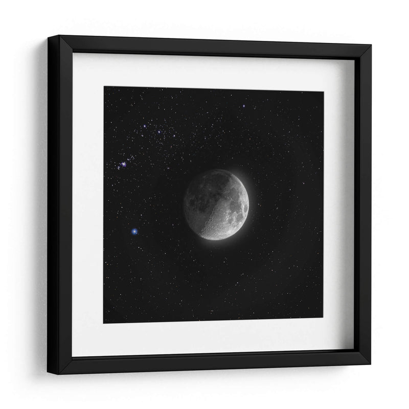 Luna Cuarto Creciente y Estrellas - Enrique Estrada | Cuadro decorativo de Canvas Lab