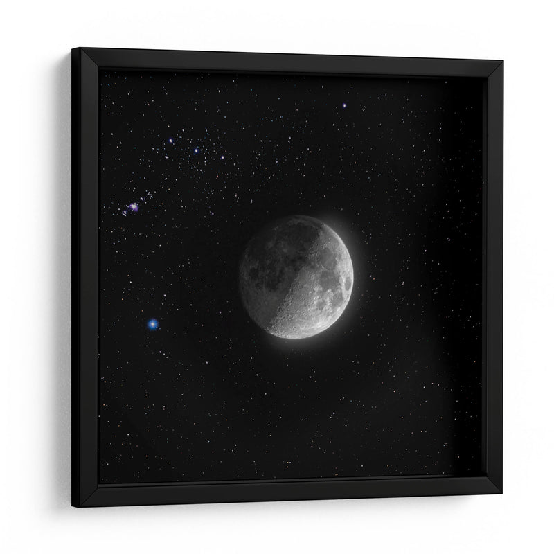 Luna Cuarto Creciente y Estrellas - Enrique Estrada | Cuadro decorativo de Canvas Lab