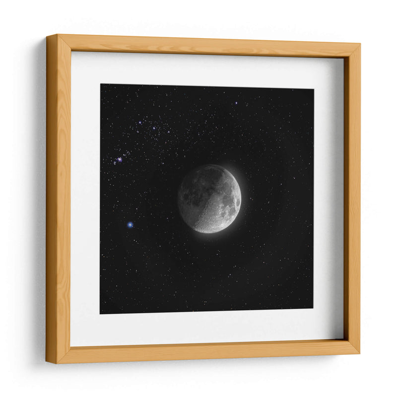 Luna Cuarto Creciente y Estrellas - Enrique Estrada | Cuadro decorativo de Canvas Lab