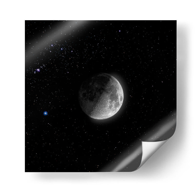 Luna Cuarto Creciente y Estrellas - Enrique Estrada | Cuadro decorativo de Canvas Lab
